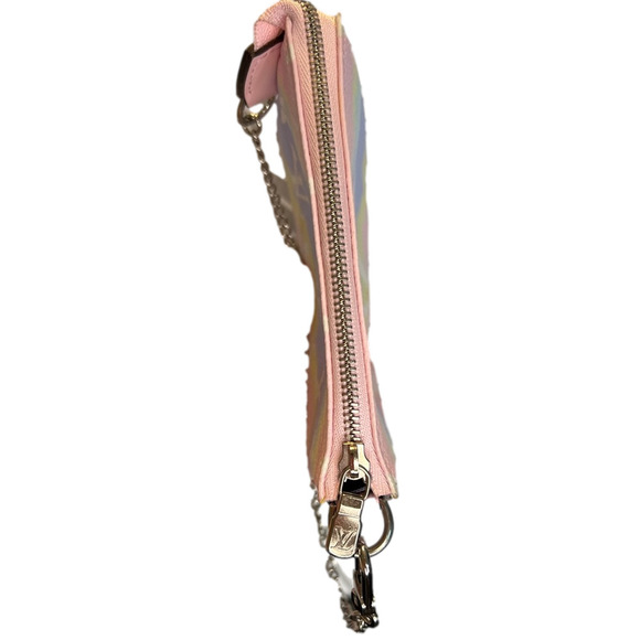 Louis Vuitton Mini Monogram Pochette Accessory Escale Pouch with original chain - Picture 5 of 10